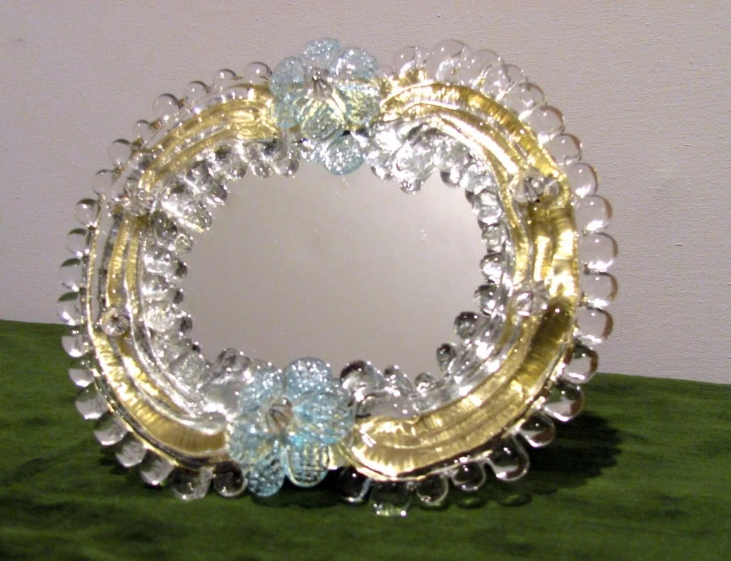 Flowers Re Riccardo Table Mirror Venetian - Murano Glass - Image 2