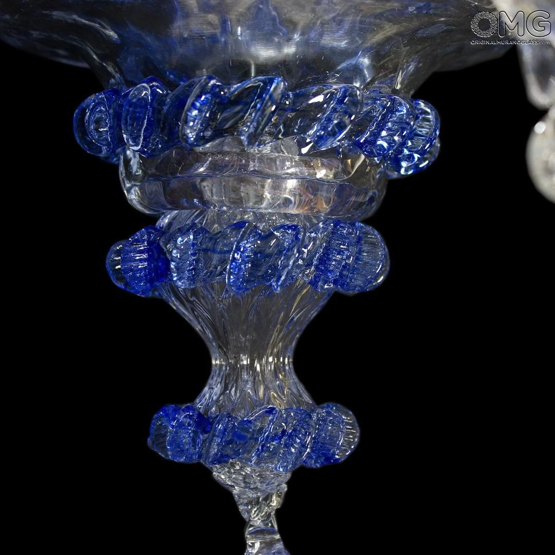 Sconce Wall Lamp Elegante - Blue - Murano Glass - 2 Lights - Image 6