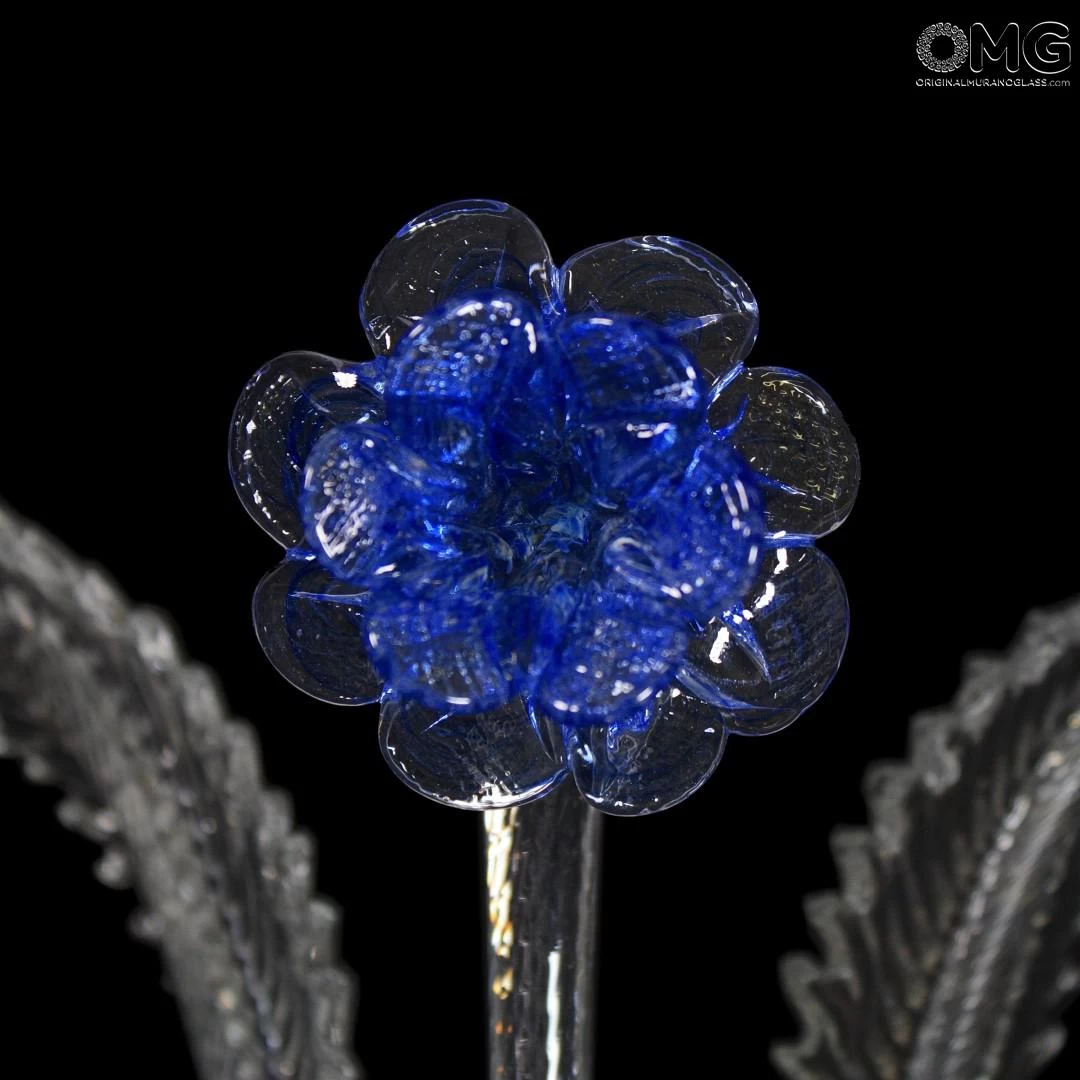 Sconce Wall Lamp Elegante - Blue - Murano Glass - 2 Lights - Image 3