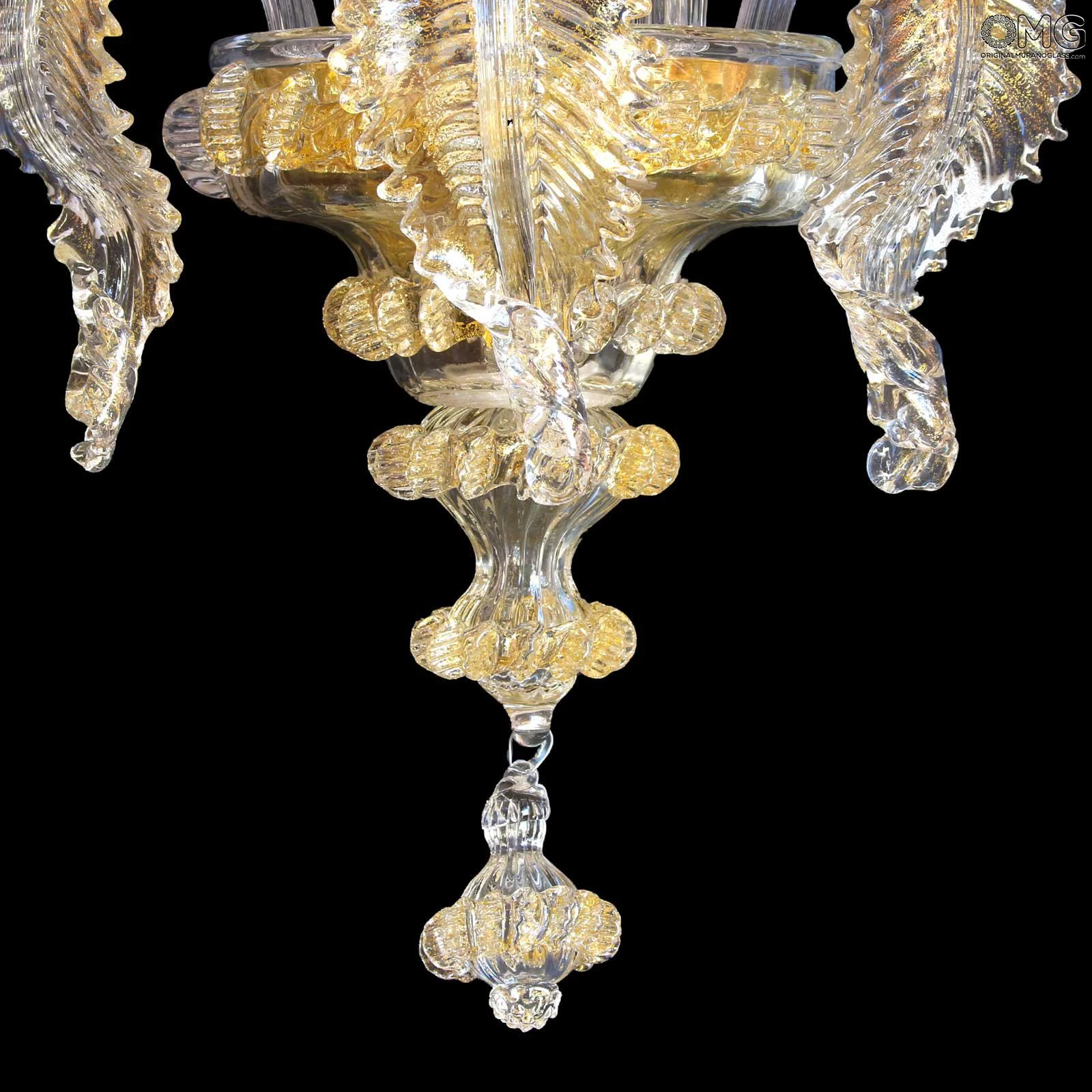 Wall Lamp Gemma - Gold - Original Murano Glass - Image 2