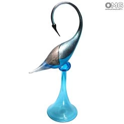 Blue Swan - Glass Statue - Originl Murano Glass OMG