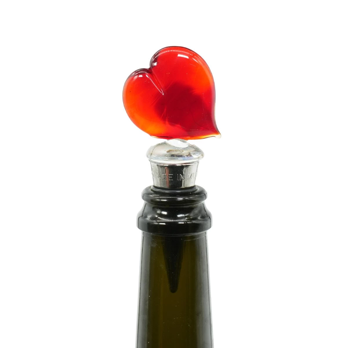 Bottle Stopper Love Heart - Lamp Work - Original Murano Glass OMG - Image 5