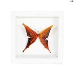 Wonderful Orange Butterfly Figurine - Original Murano Glass OMG
