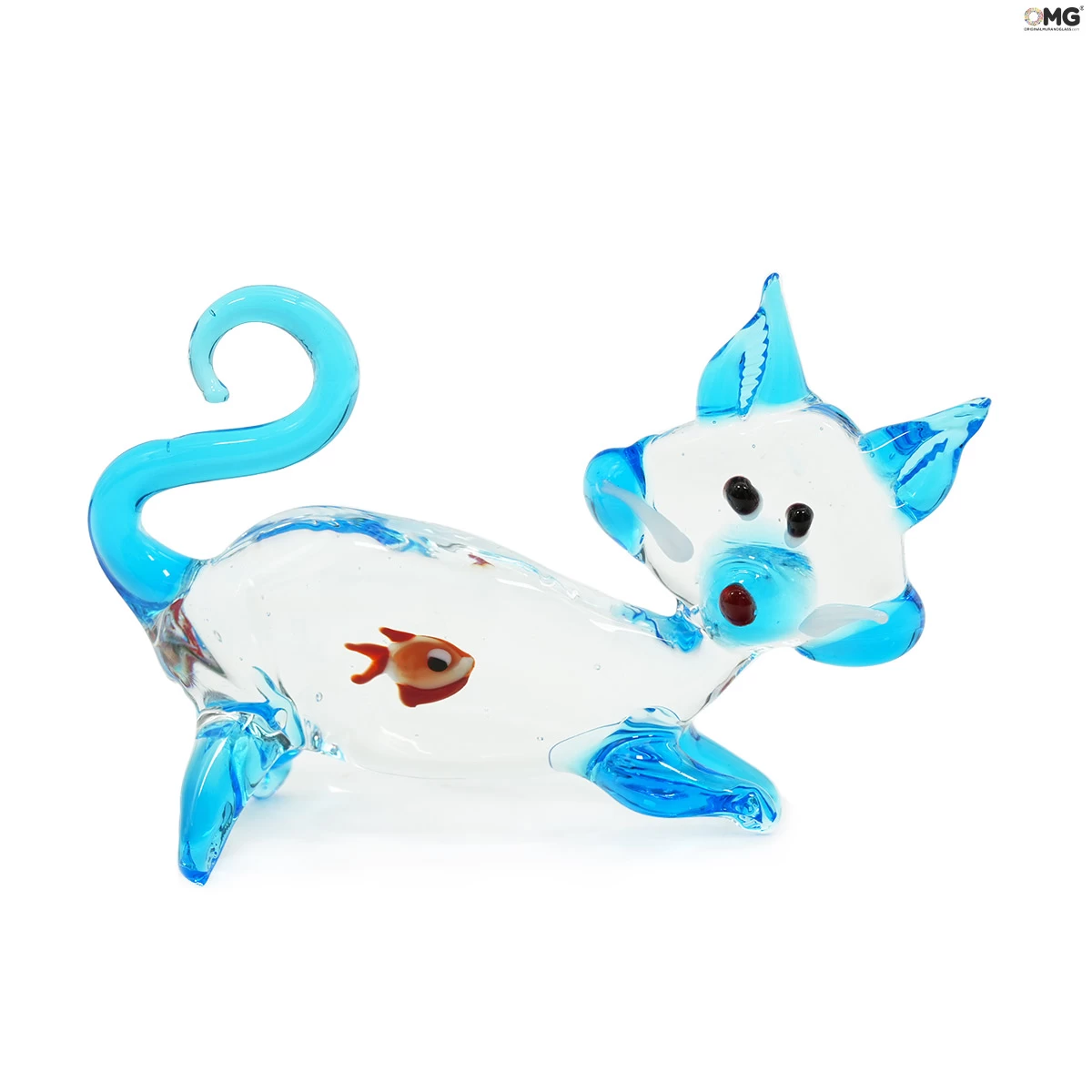 Cat With Fish - Original Murano Glass OMG