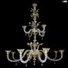 Venetian Chandelier Margherita 8+4 Lights - Original Murano Glass OMG