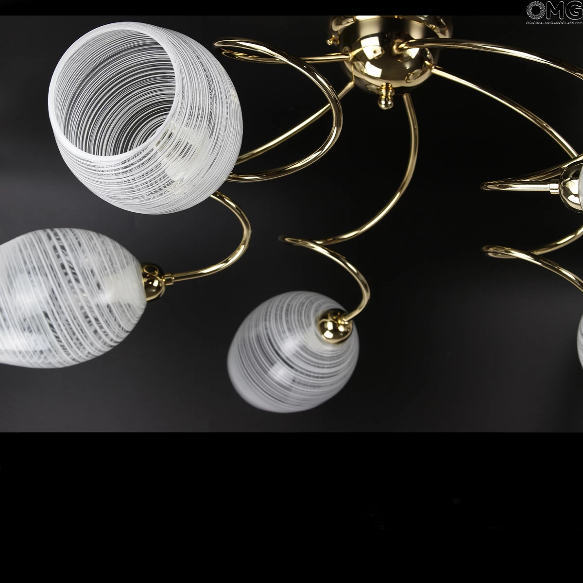 Chandelier Deco Style - 5 Lights - Original Murano Glass - Image 2