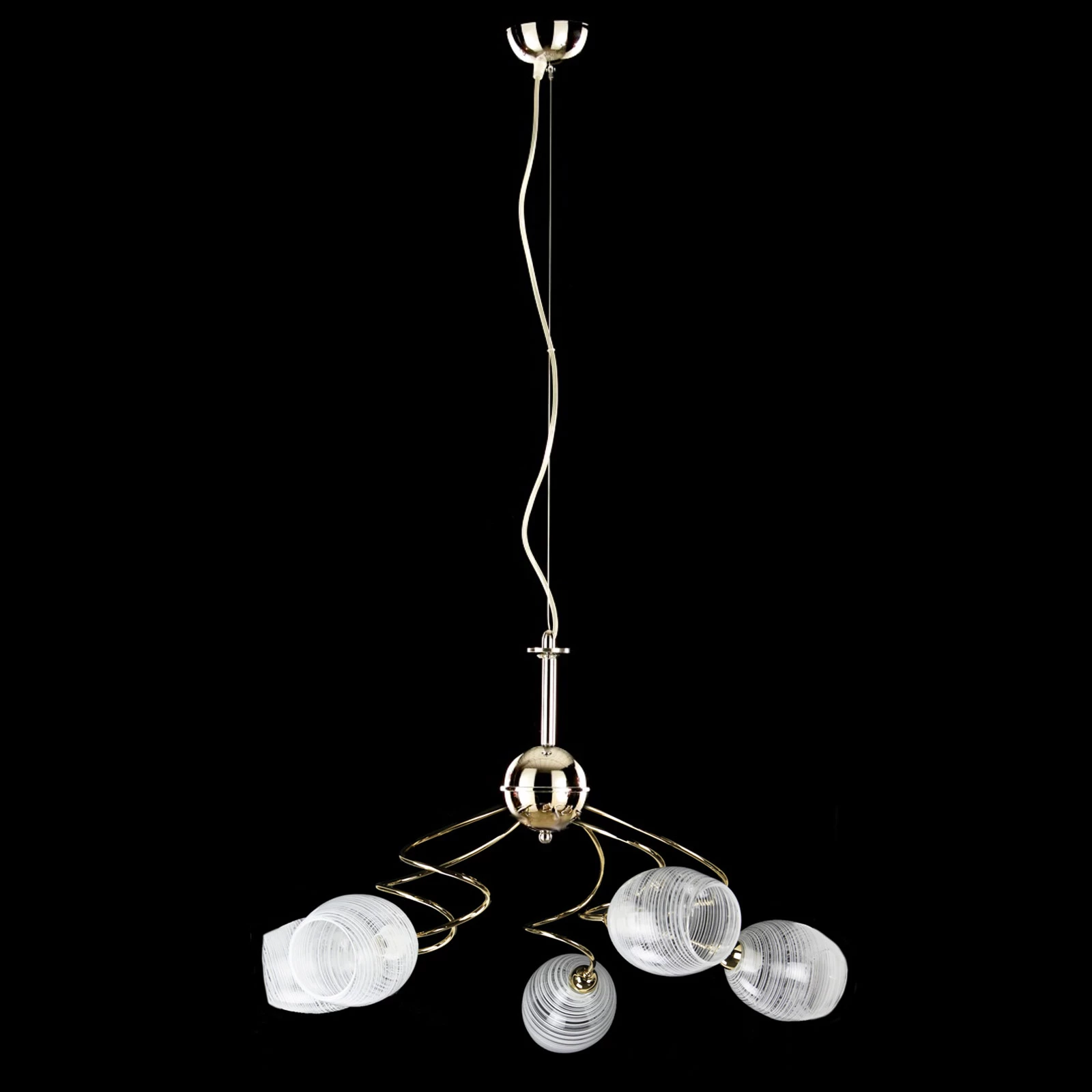 Chandelier Deco Style - 5 Lights - Original Murano Glass