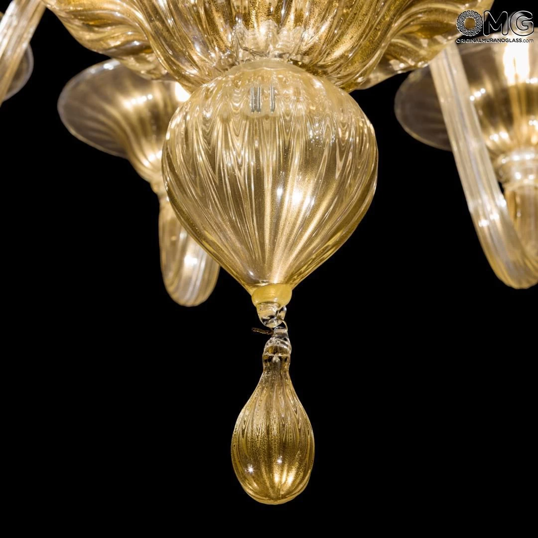 Chandelier Primiero 15 Lights - Pastorale - Murano Glass - Gold 24carats - Image 3
