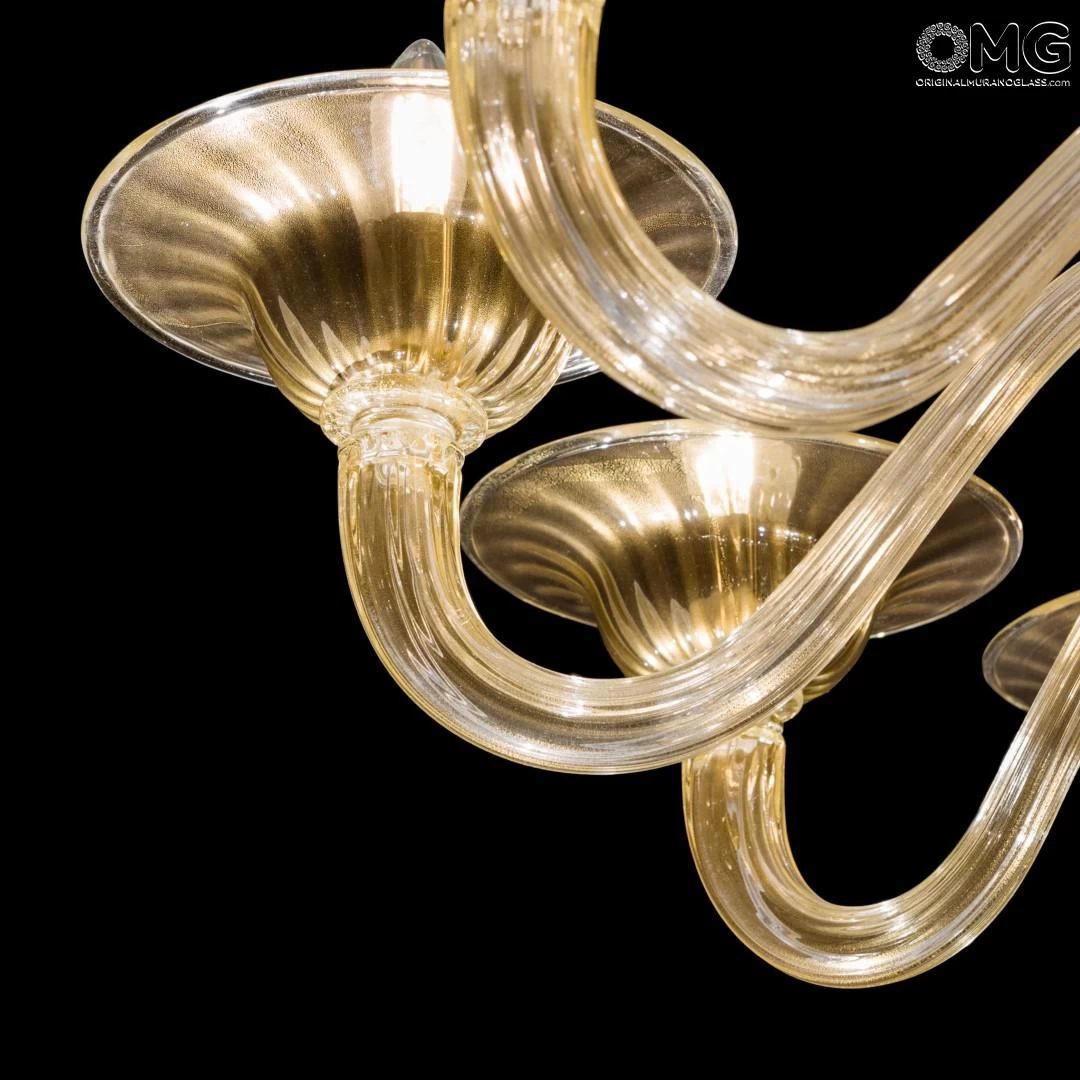 Chandelier Primiero 15 Lights - Pastorale - Murano Glass - Gold 24carats - Image 4