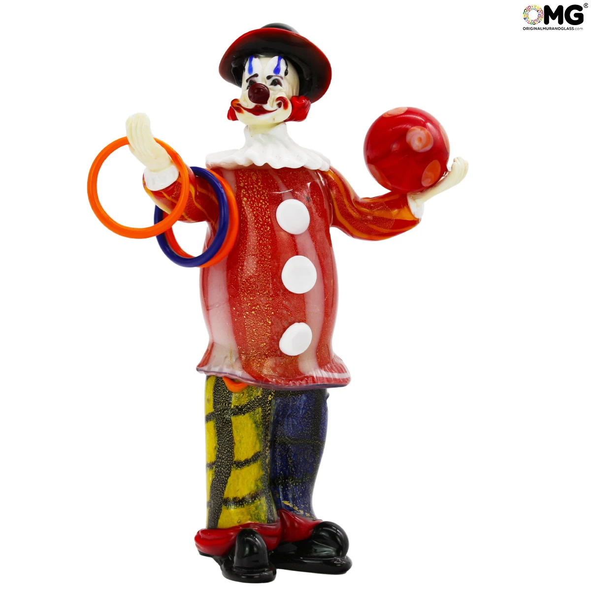 Clown Figurine Juggler - Original Murano Glass OMG - Image 4