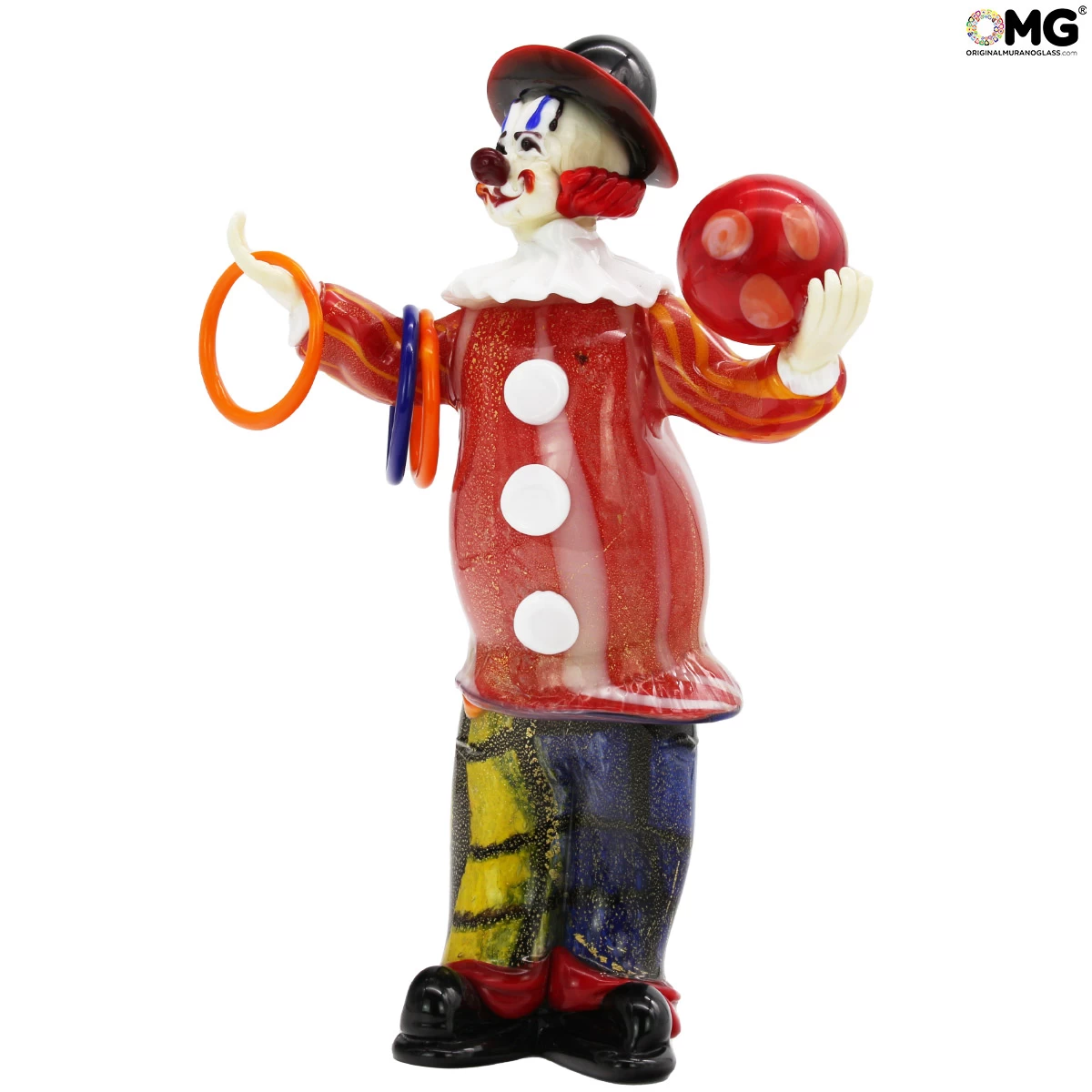 Clown Figurine Juggler - Original Murano Glass OMG - Image 3