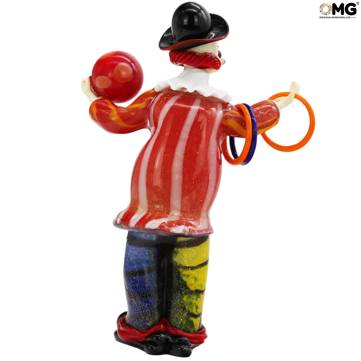 Clown Figurine Juggler - Original Murano Glass OMG - Image 5