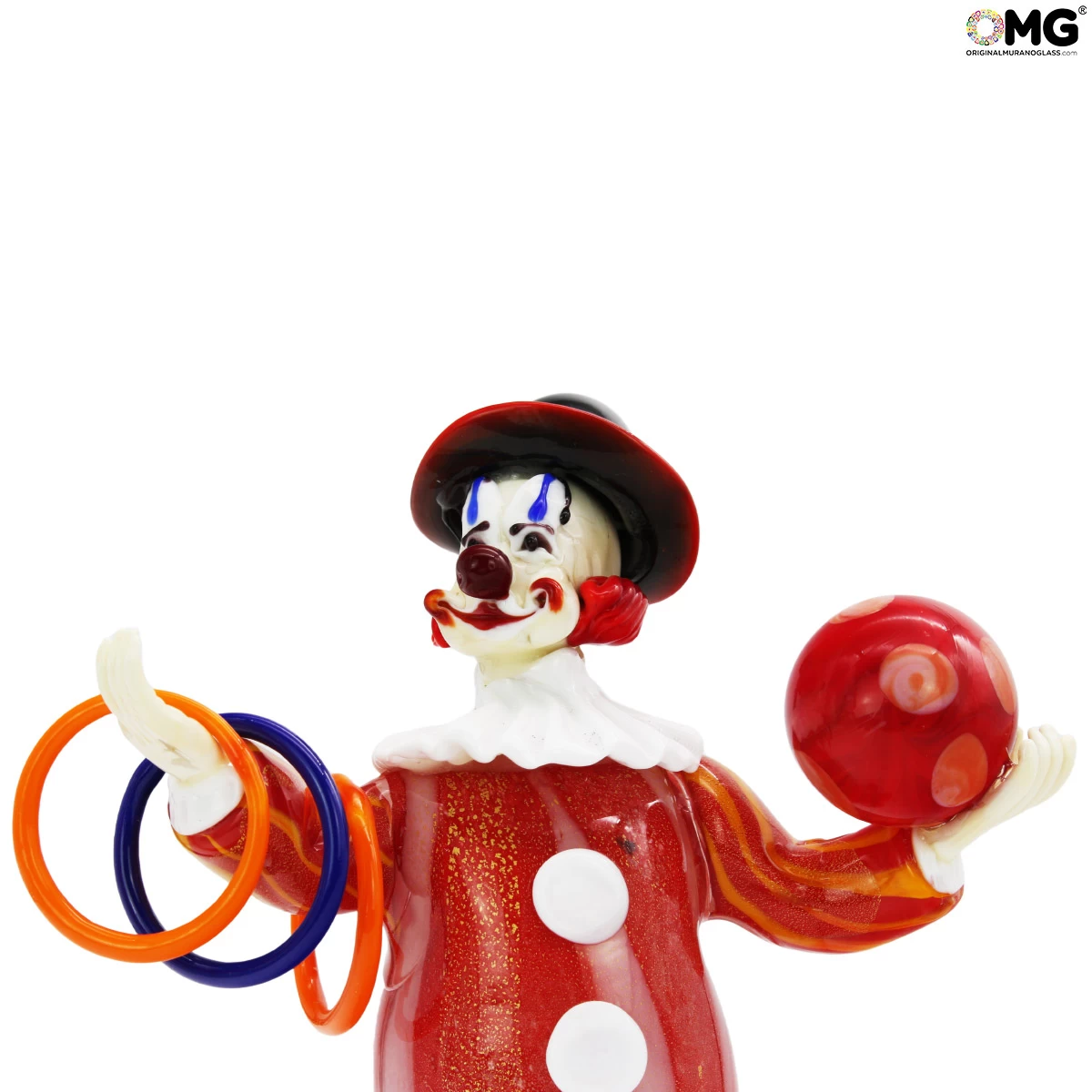 Clown Figurine Juggler - Original Murano Glass OMG - Image 6