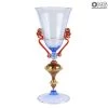 Venetian Goblet Rossetto - King Drinking Glass - Original Murano Glass OMG