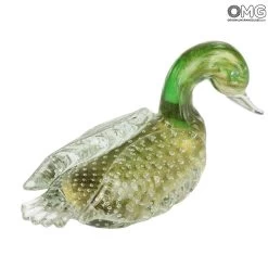 Duck Sculpture With Gold - Tribute To Alfredo Barbini