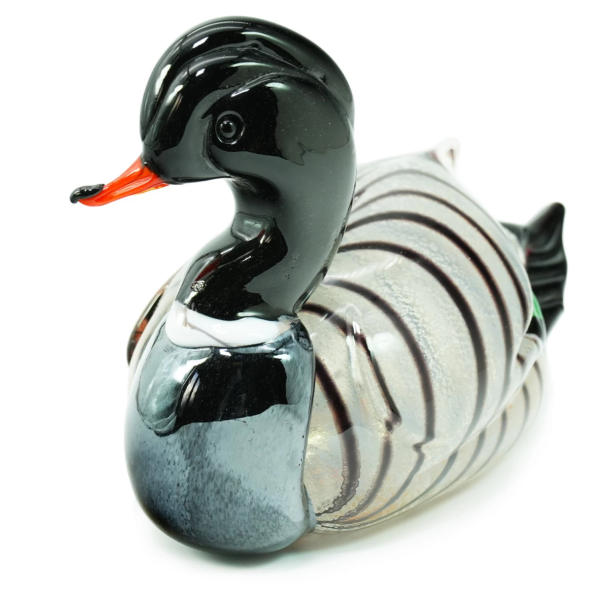 Duck - Orange And Light Blue - Original Murano Glass OMG - Image 3