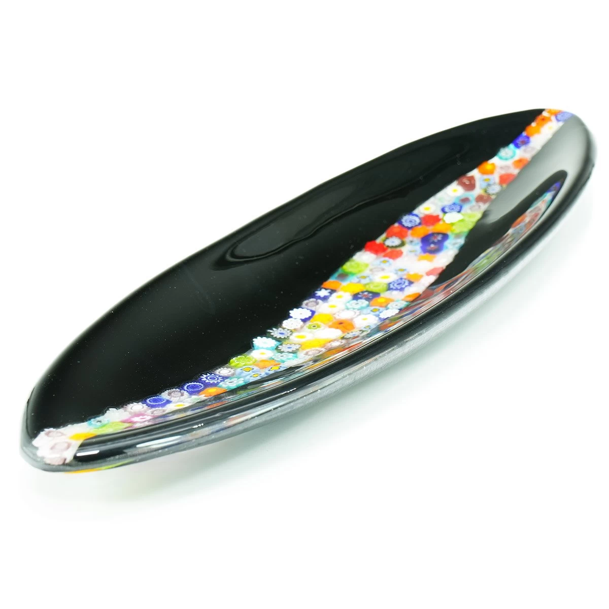 Millefiori Plate Black - Fused Glass - Empty Pockets - Image 4