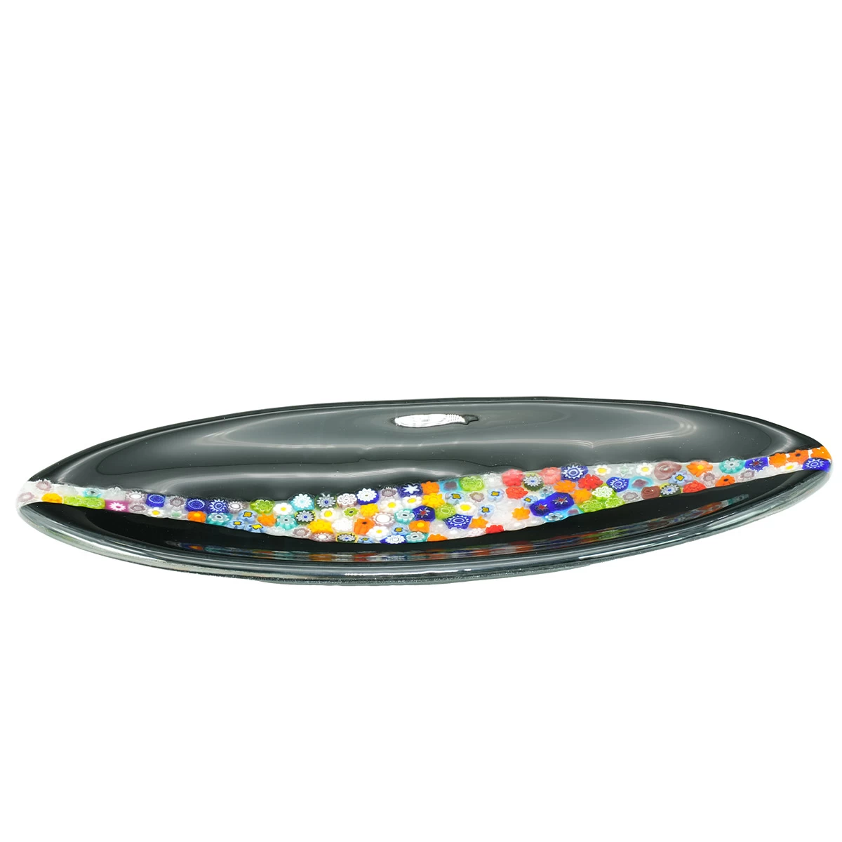 Millefiori Plate Black - Fused Glass - Empty Pockets - Image 6