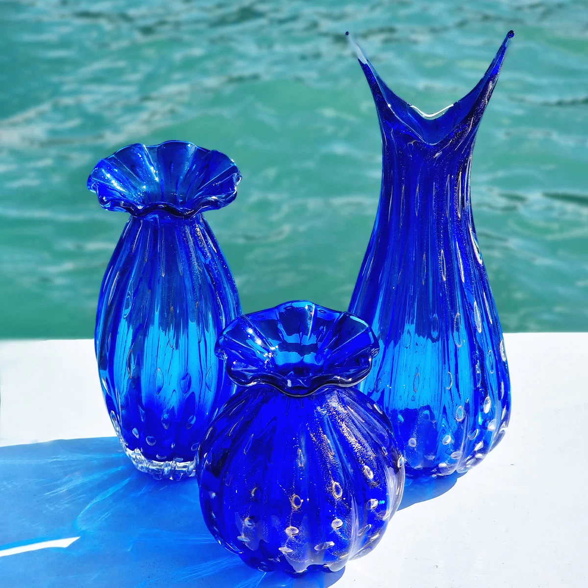 Fashion 60s Swallow Vase - Blu Venetian Glass Murano OMG® - Image 2