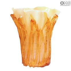 Amber Lava - Napkins Vase - Original Murano Glass