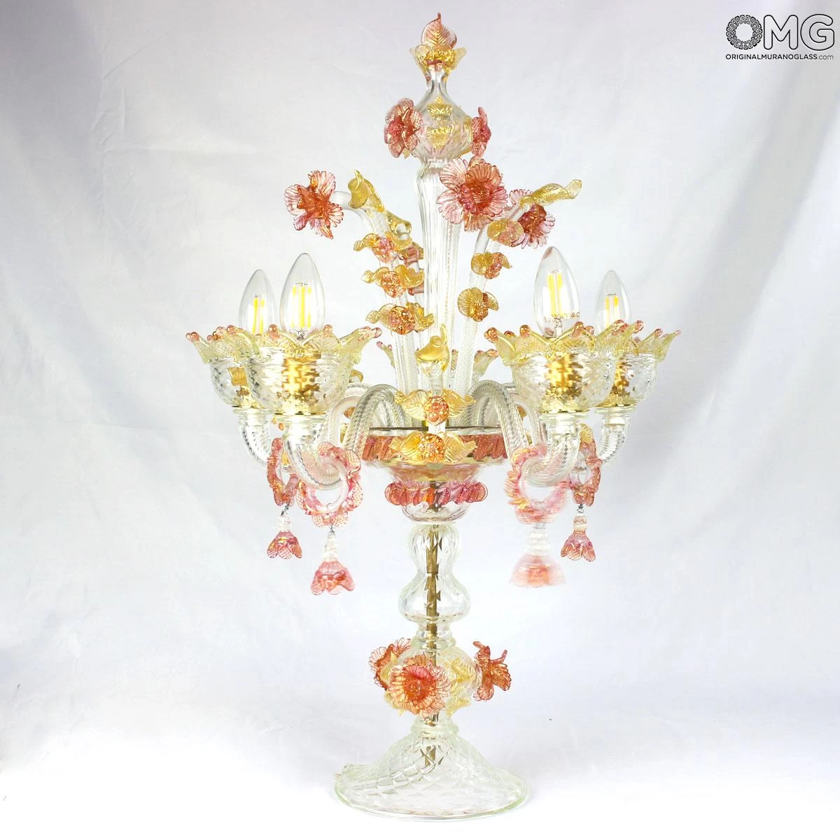 Flambeau Ca Manzoni - Venetian - Murano Glass - 5 Lights - Image 10