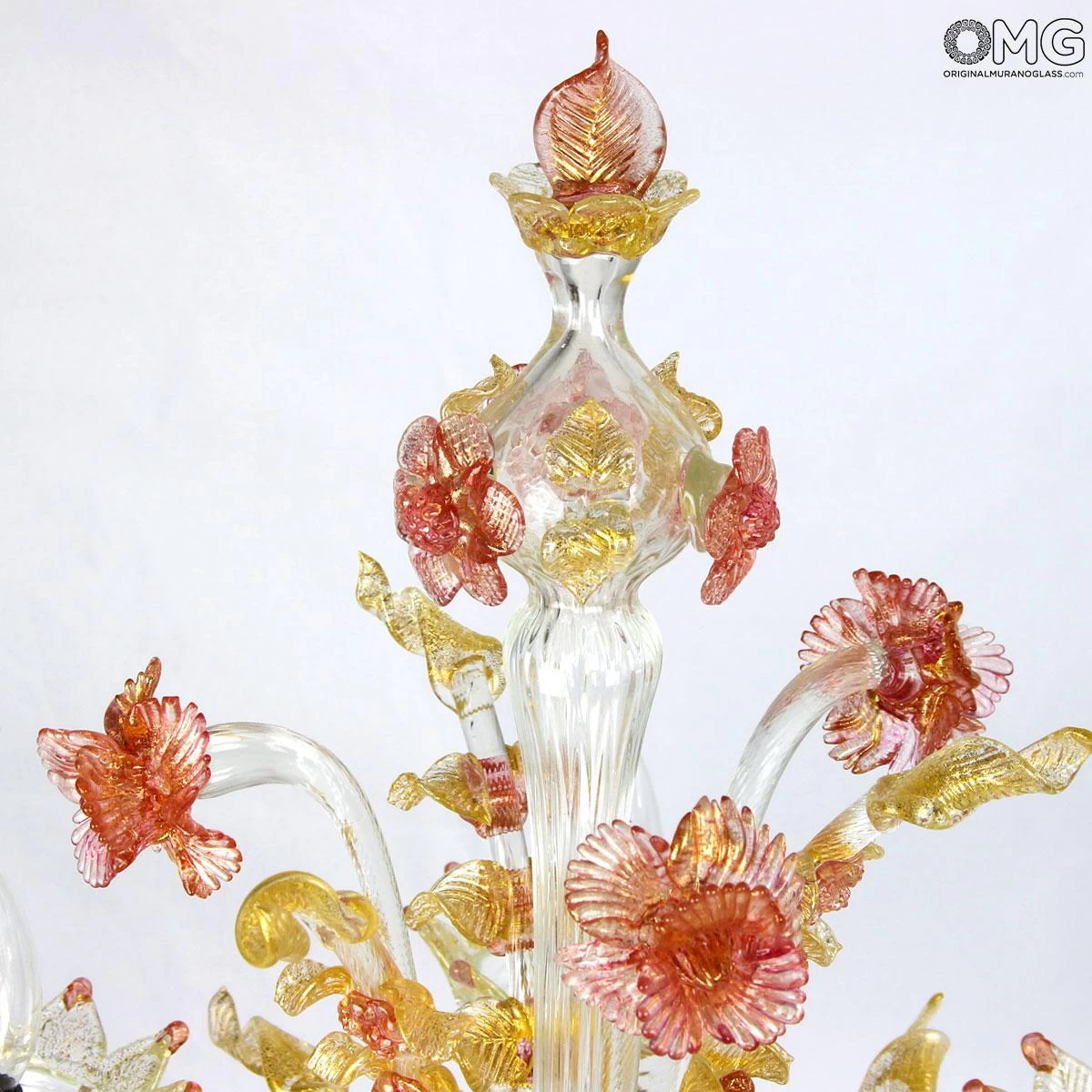 Flambeau Ca Manzoni - Venetian - Murano Glass - 5 Lights - Image 11