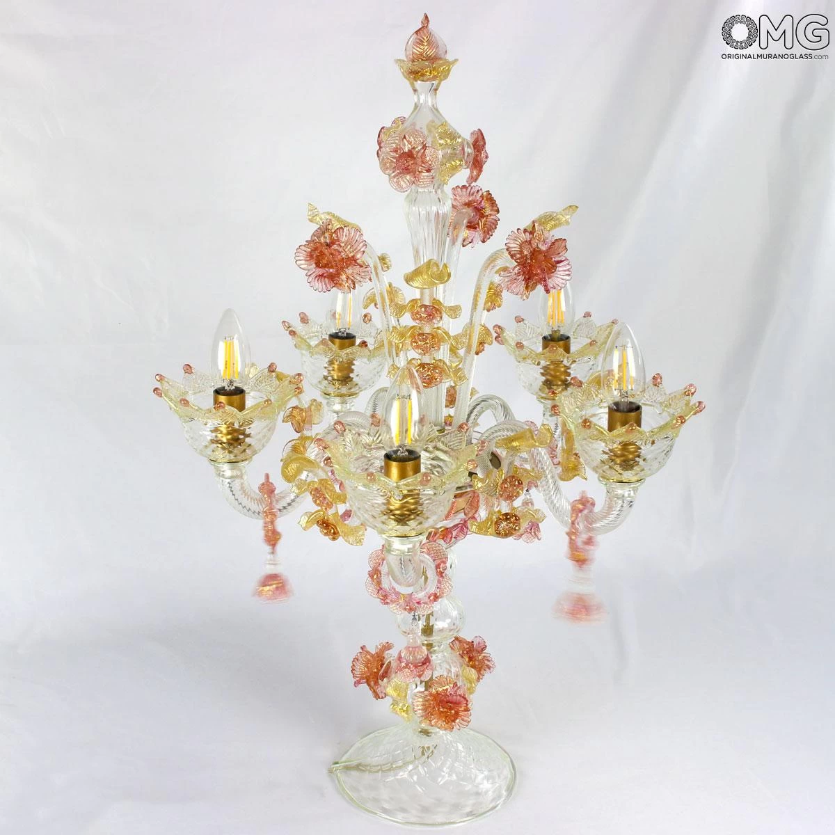 Flambeau Ca Manzoni - Venetian - Murano Glass - 5 Lights - Image 12