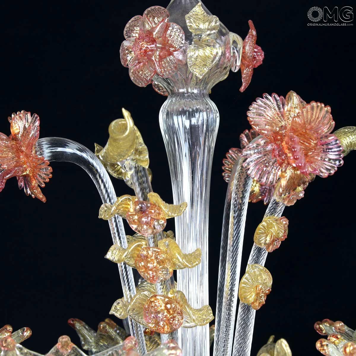 Flambeau Ca Manzoni - Venetian - Murano Glass - 5 Lights - Image 3