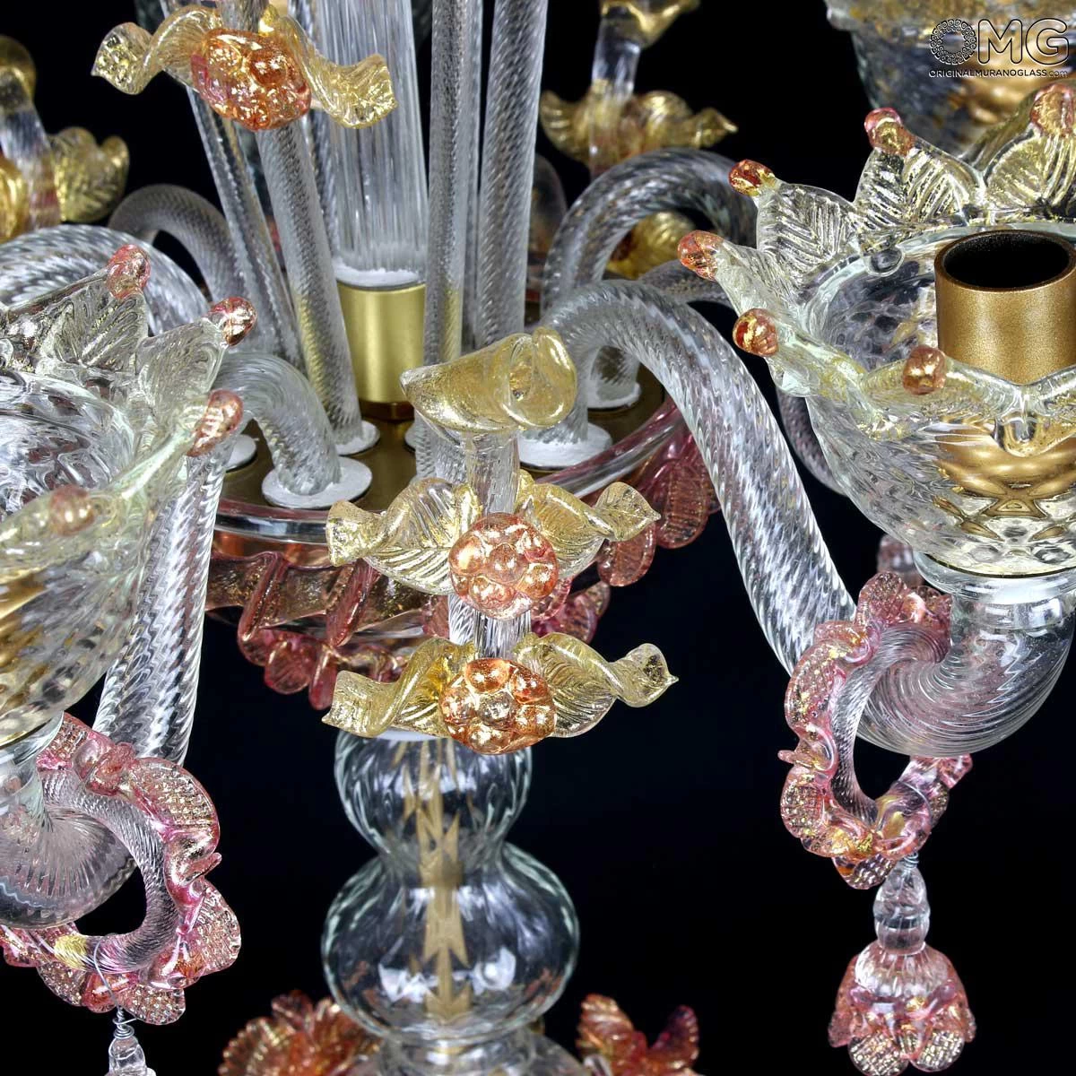 Flambeau Ca Manzoni - Venetian - Murano Glass - 5 Lights - Image 6