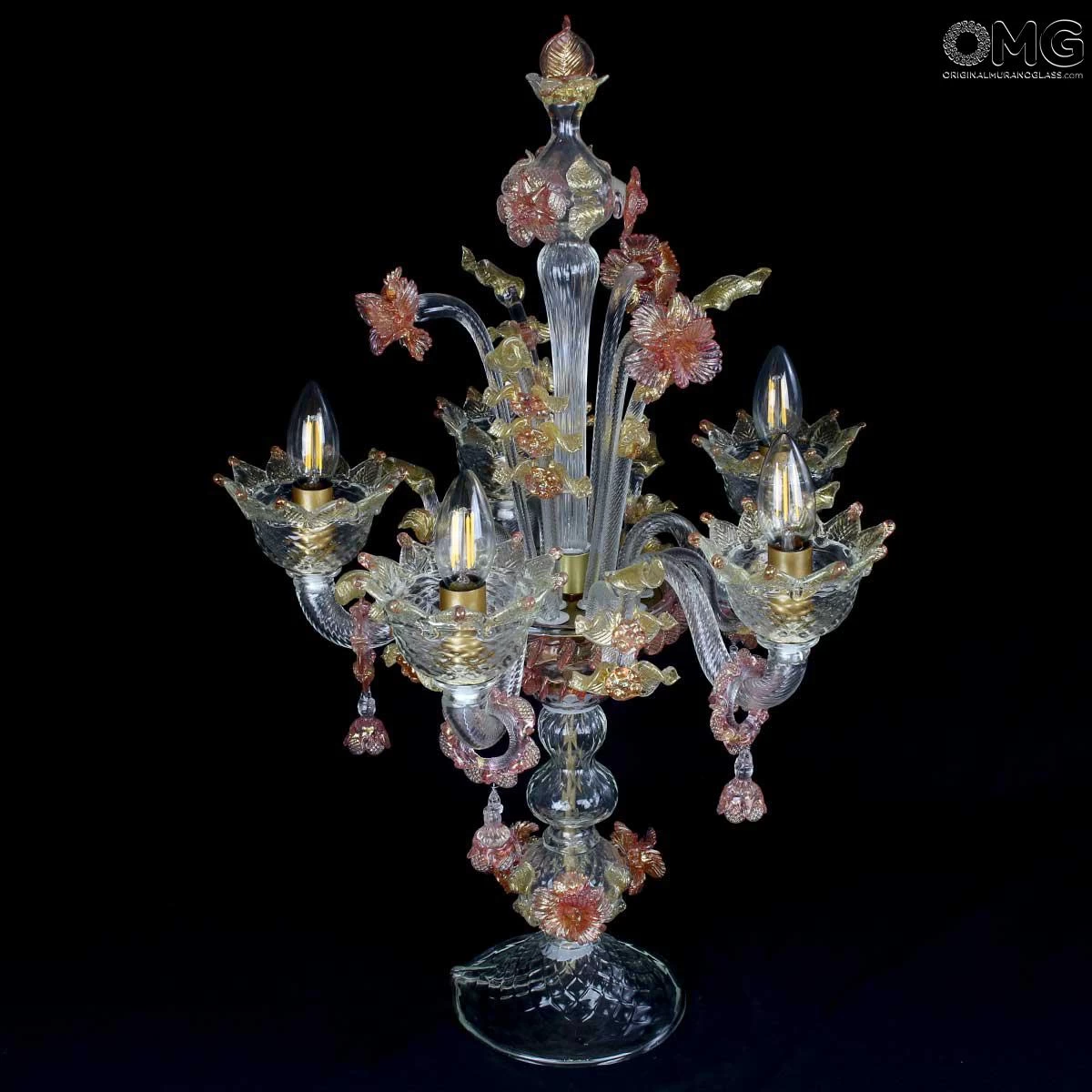 Flambeau Ca Manzoni - Venetian - Murano Glass - 5 Lights - Image 7