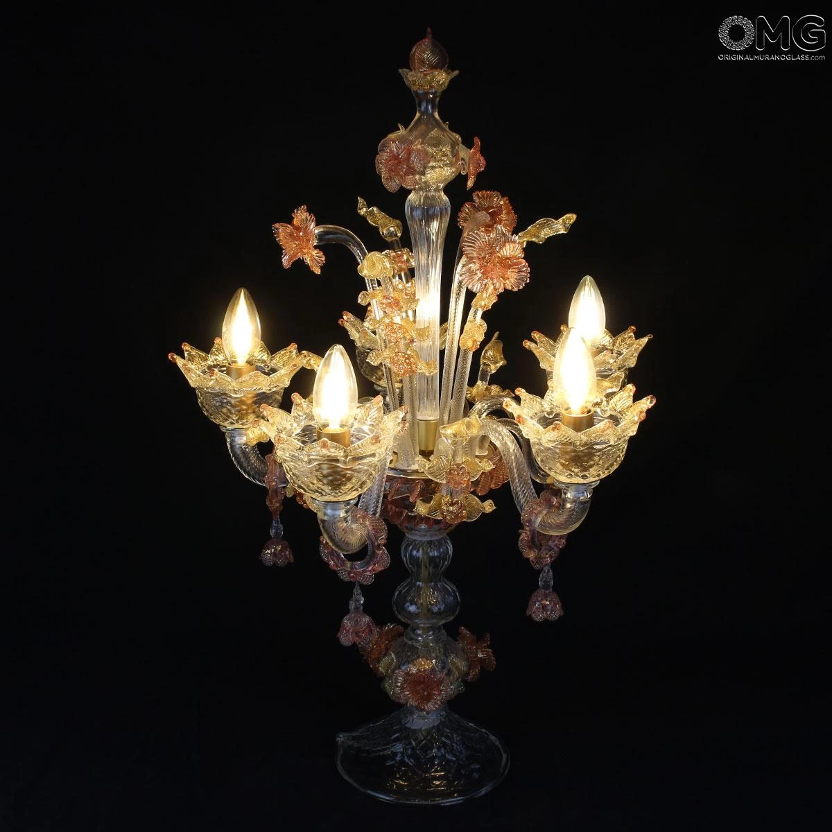 Flambeau Ca Manzoni - Venetian - Murano Glass - 5 Lights - Image 8