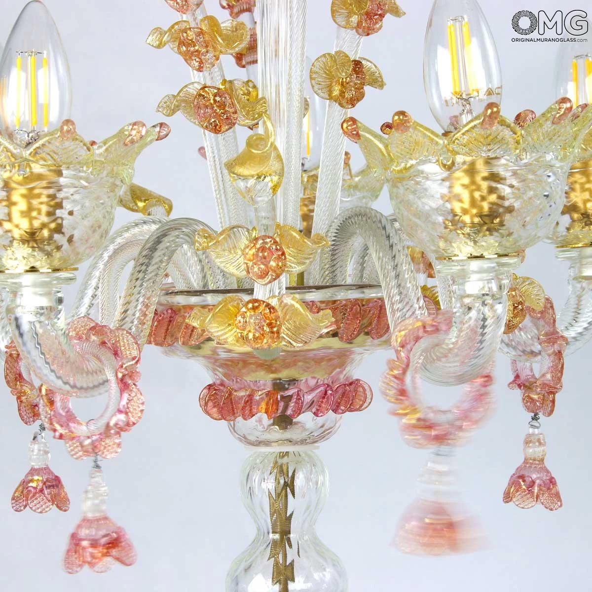 Flambeau Ca Manzoni - Venetian - Murano Glass - 5 Lights - Image 9