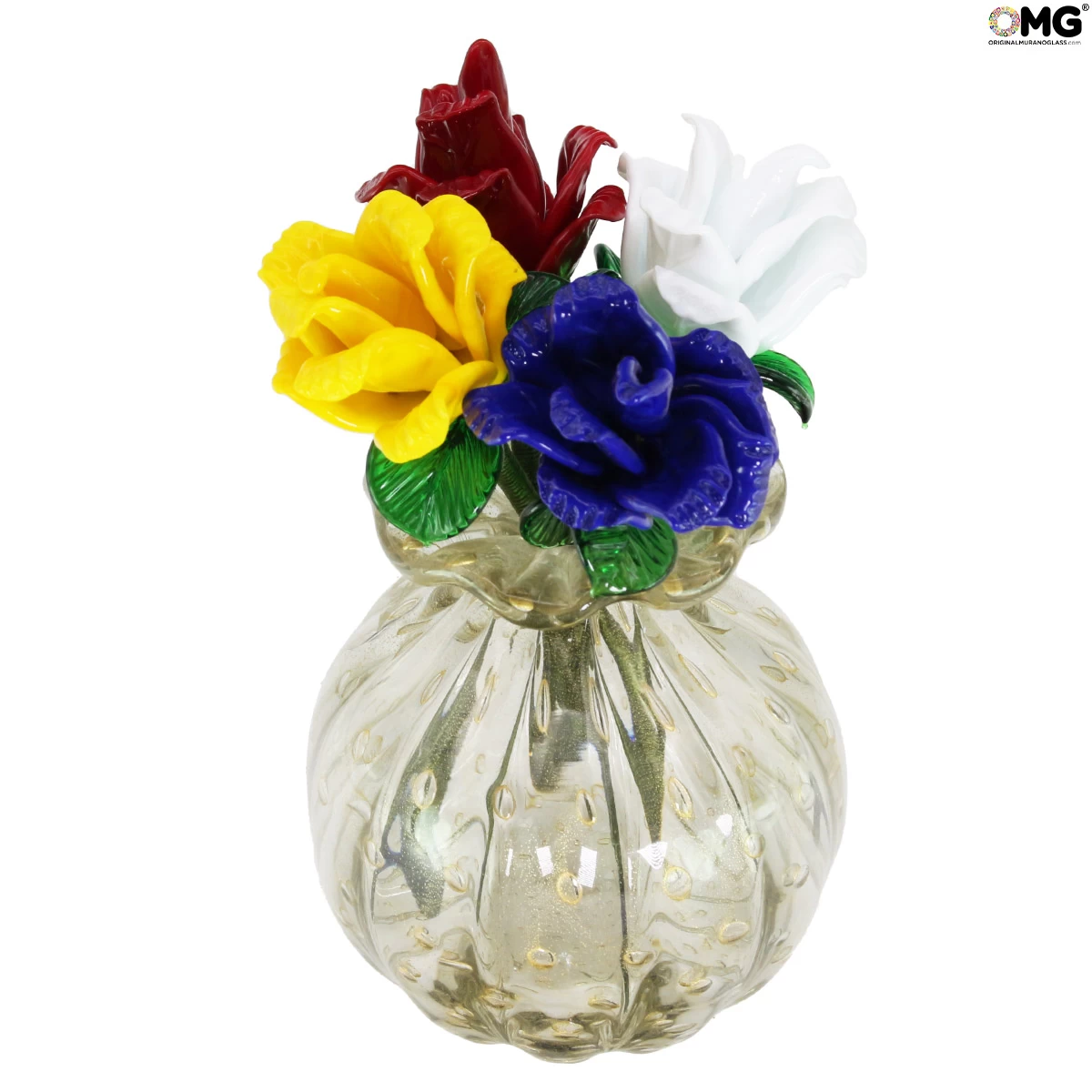 Rose Flower - Blue - Original Murano Glass OMG - Image 4