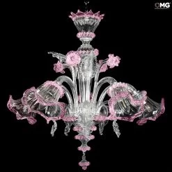 Venetian Chandelier Gemma Pink - Classique - Murano Glass
