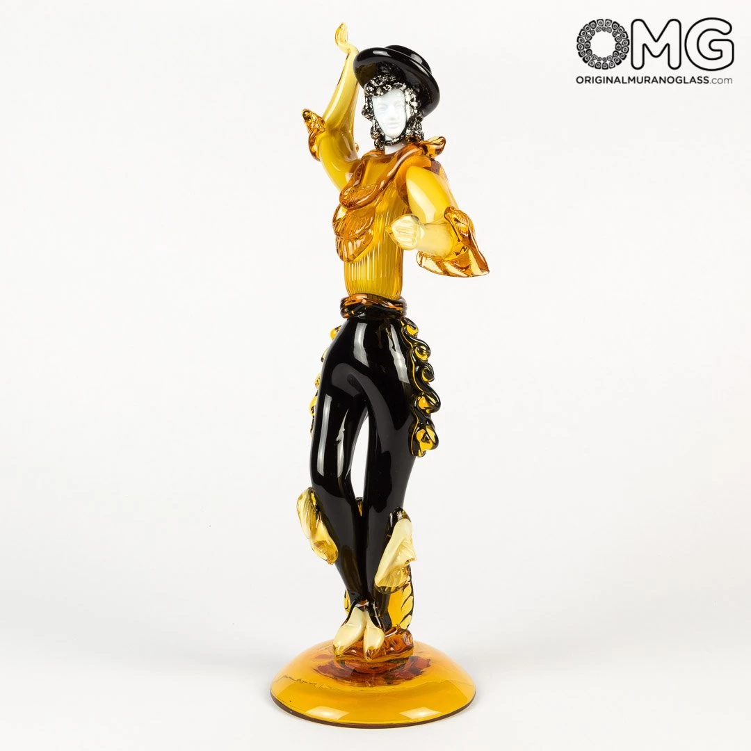 Flamenco Dencers Figurines - Amber - Original Murano Glass Omg - Image 9