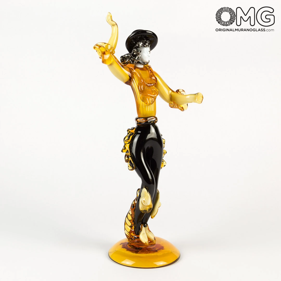 Flamenco Dencers Figurines - Amber - Original Murano Glass Omg - Image 10