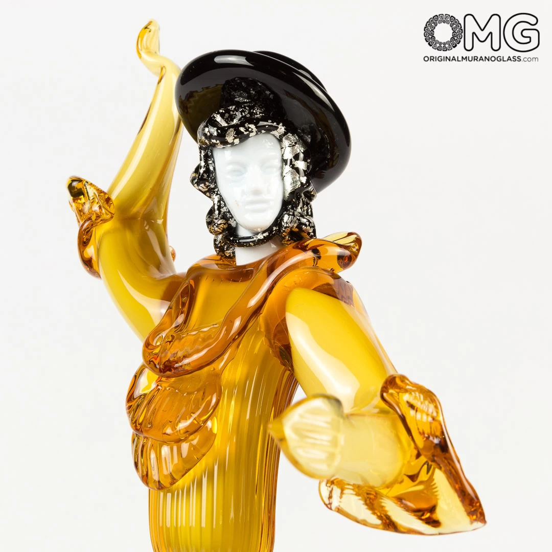 Flamenco Dencers Figurines - Amber - Original Murano Glass Omg - Image 13