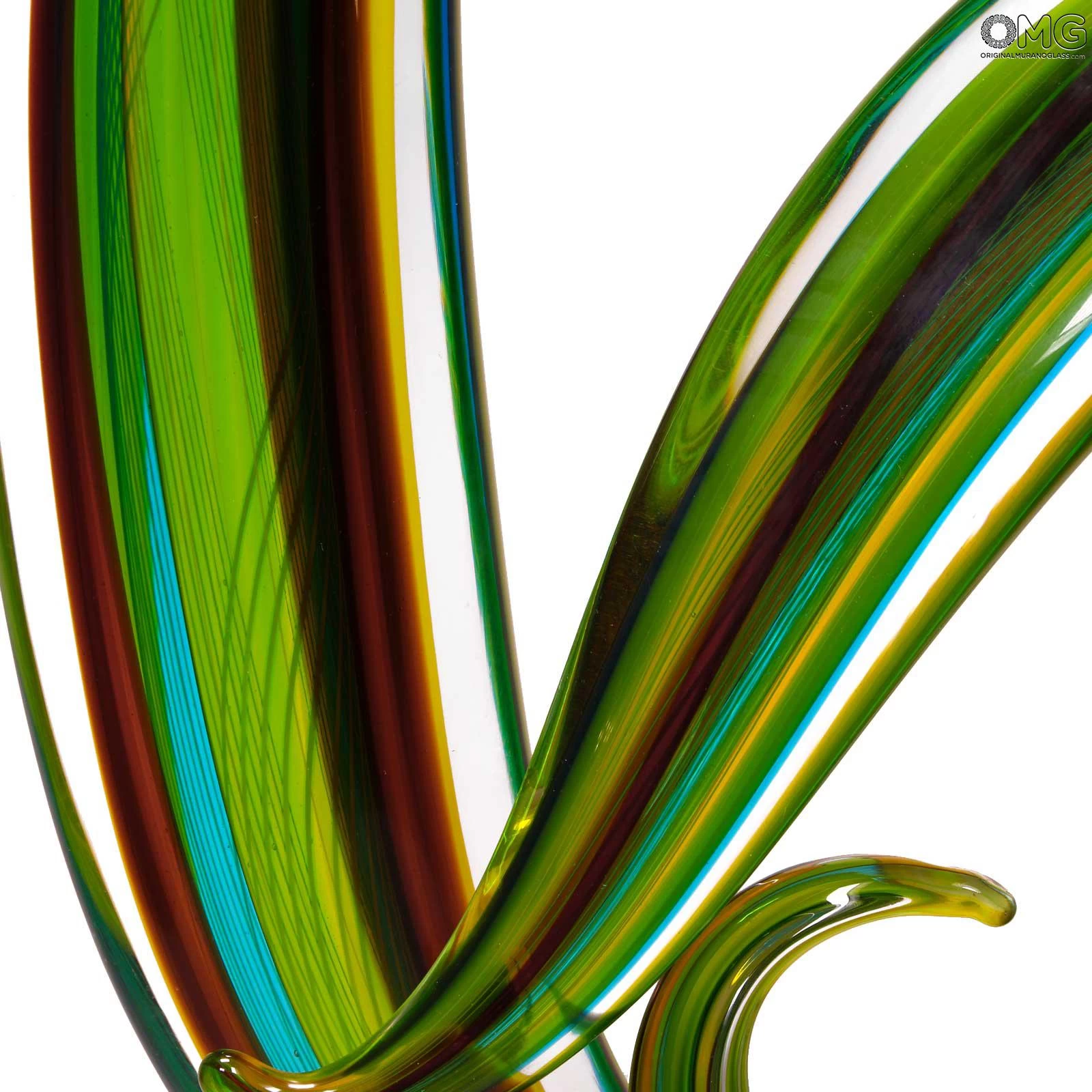 Green Waves - Sculpture - Original Murano Glass OMG - Image 3