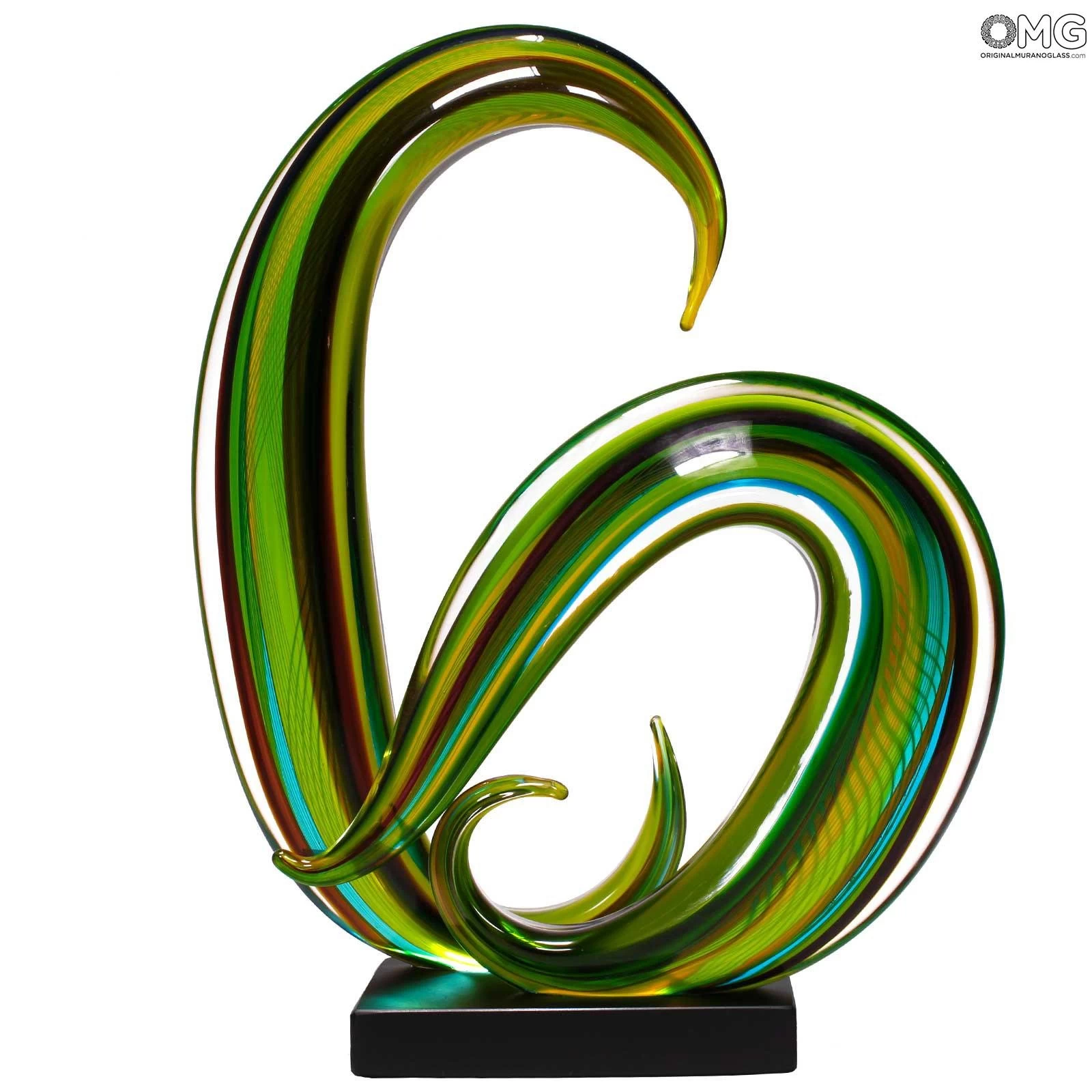 Green Waves - Sculpture - Original Murano Glass OMG - Image 5