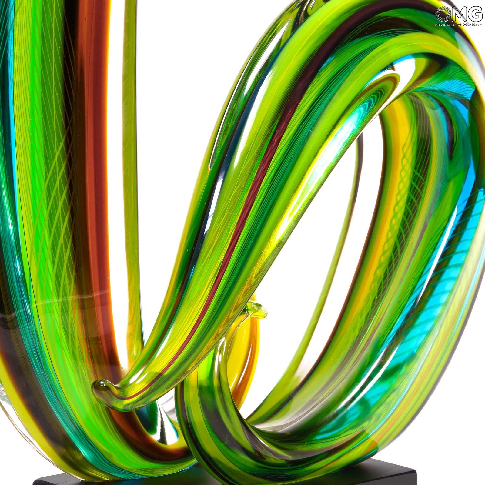 Green Waves - Sculpture - Original Murano Glass OMG - Image 8