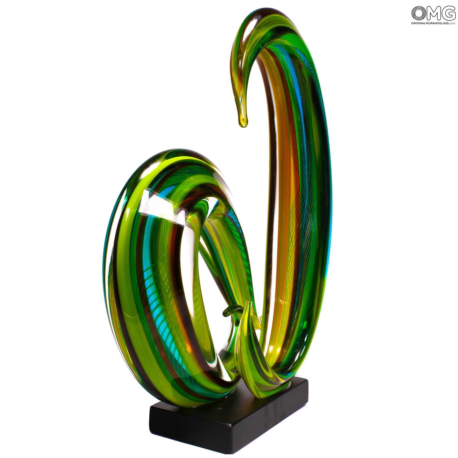 Green Waves - Sculpture - Original Murano Glass OMG - Image 9