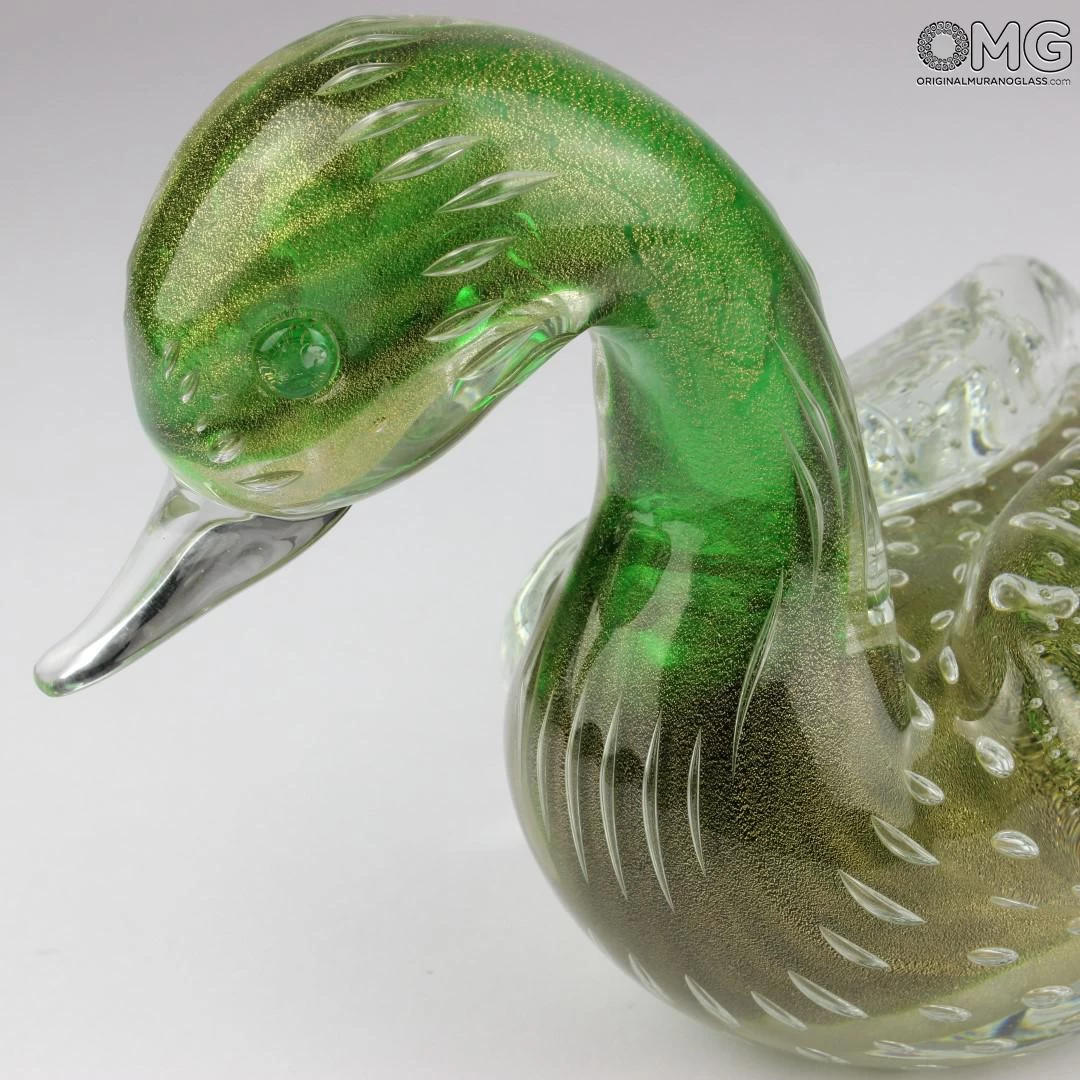 Duck Sculpture With Gold - Tribute To Alfredo Barbini - Image 4