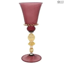 Venetian Goblet - Ruby - Original Murano Glass OMG