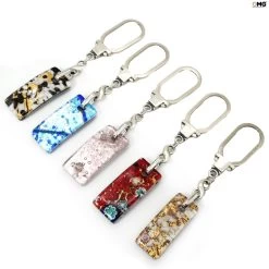Keychain - With Silver Or Gold Leaf - Original Murano Glass