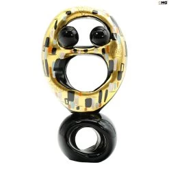 Hug Lovers Sculpture - Klimt Decoration - Original Murano Glass OMG