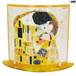 The Kiss - Table Lamp - Klimt Tribute - Original Murano Glass OMG