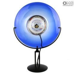 Disc On Stand Table Lamp - Sky - Original Murano Glass