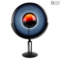 Disc On Stand Table Lamp - Sunrise - Original Murano Glass