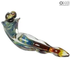 Lovers Fusion - Chalcedony Glass - Original Murano Glass Omg