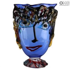 Musana Vase Blue - Tribute To Picasso - Original Murano Glass OMG